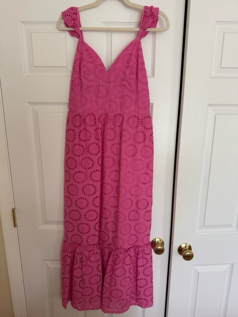 Vineyard Vines Pink Eyelet Maxi Dress - Picture 5 of 5